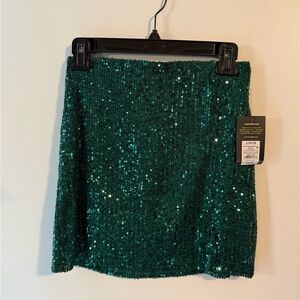 Target Emerald Sequin Mini Skirt